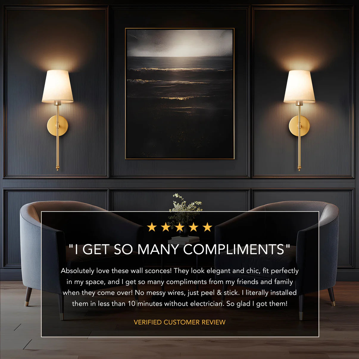Wireless Luxinora™ Wall Sconces (Pack of 2)