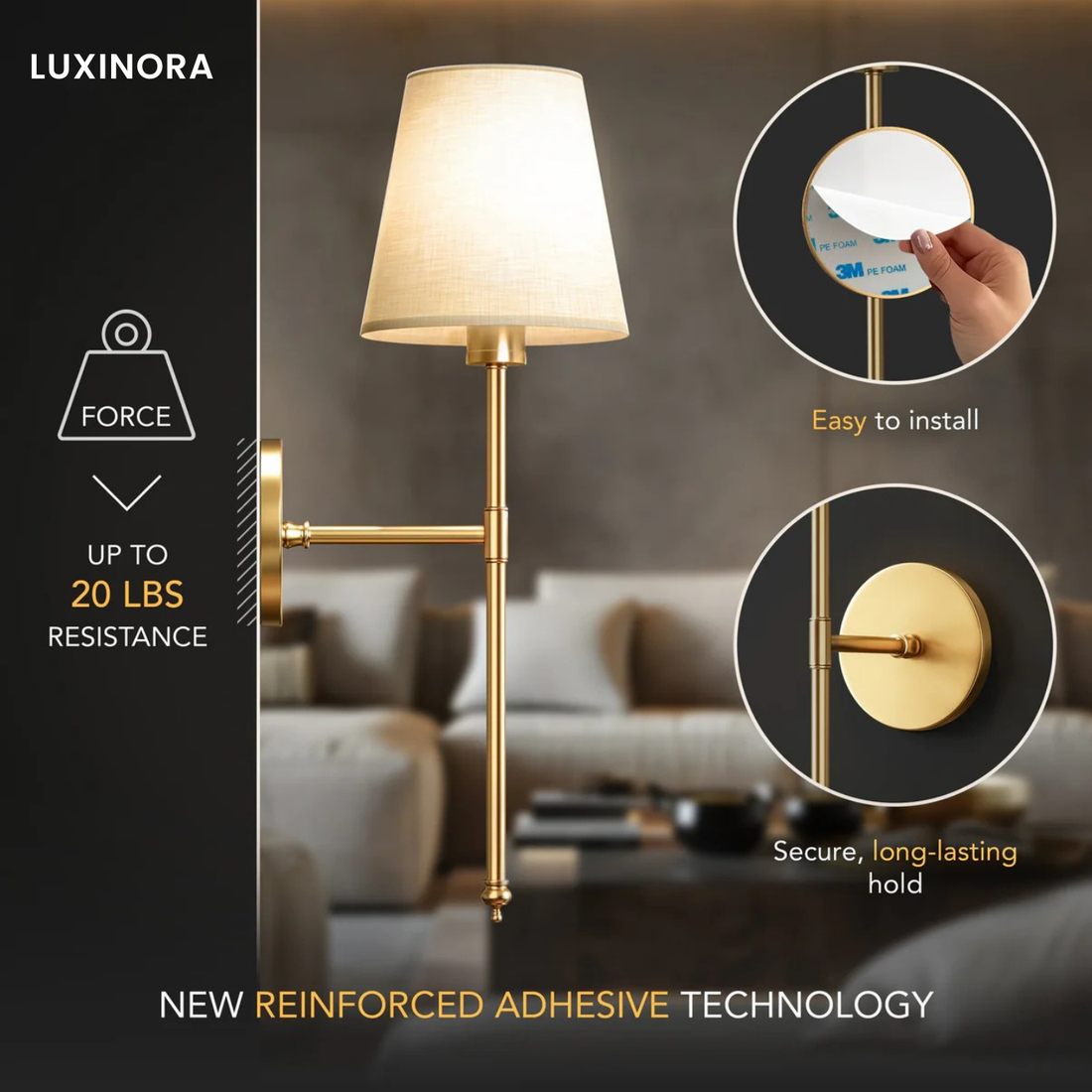 Wireless Luxinora™ Wall Sconces (Pack of 2)