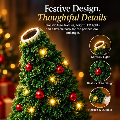 Tree details: LED branches, flexible neck, USB