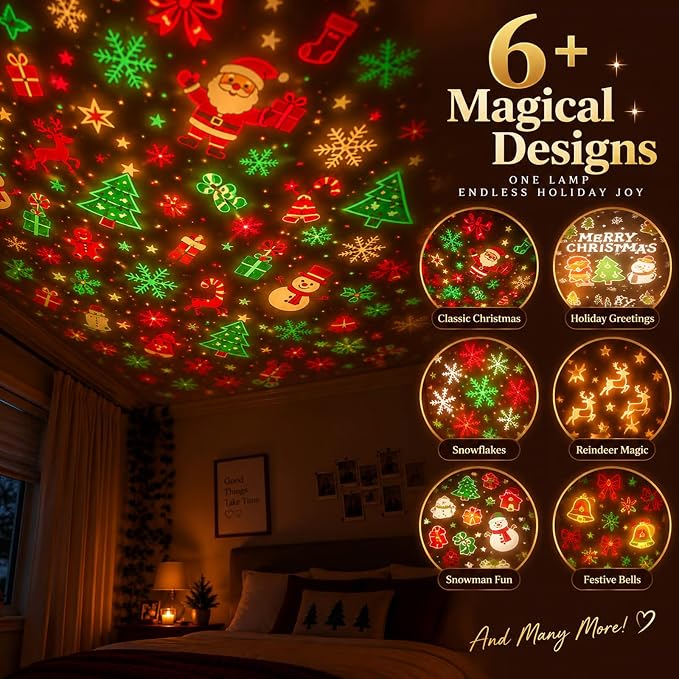 Six Christmas projection scenes