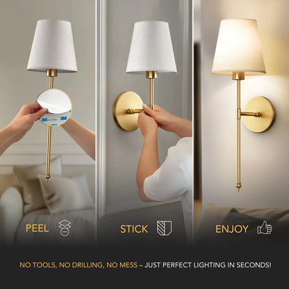 Wireless Luxinora™ Wall Sconces (Pack of 2)