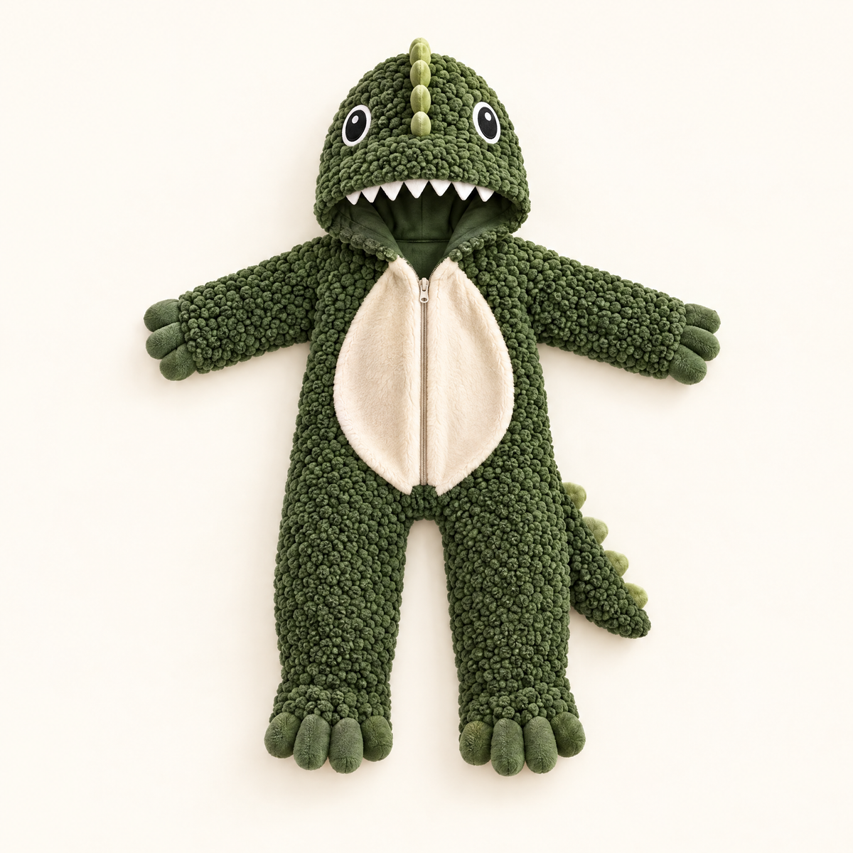 Baby dino romper, front
