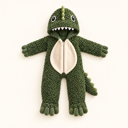 Baby dino romper, front