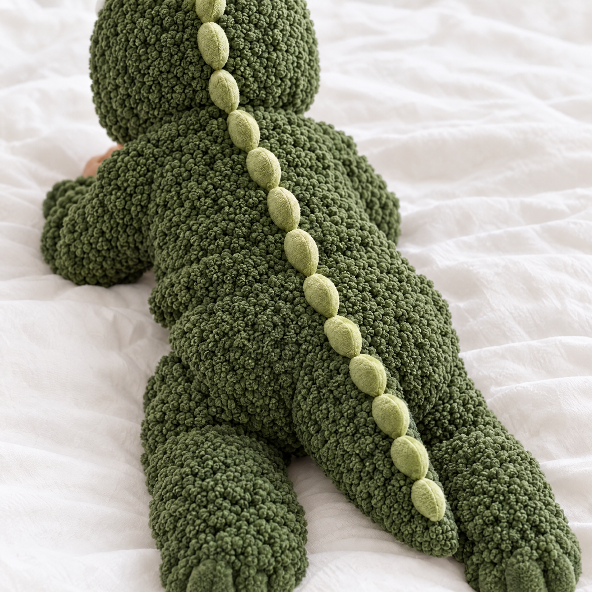 Baby dino romper, spikes detail