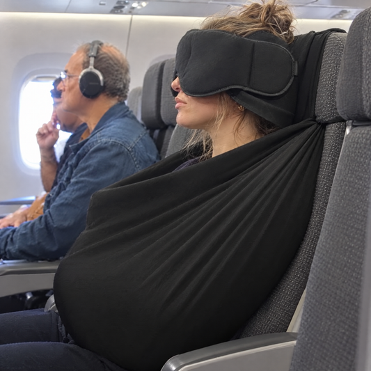 Travel sleep set on a plane